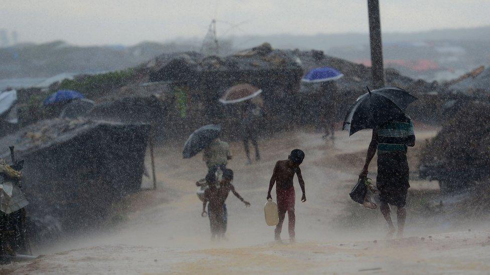 Refugees at Kutupalong refugee camp