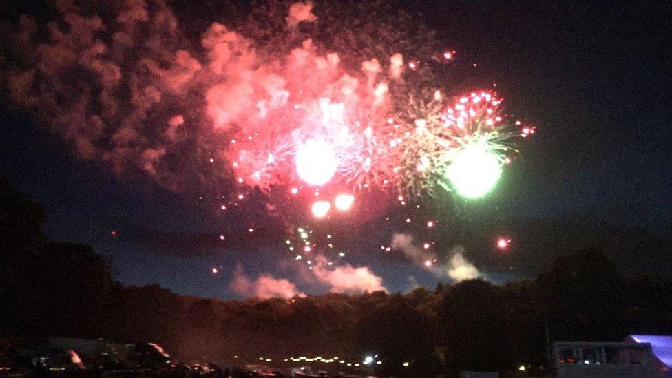 Fireworks over Ashton Court