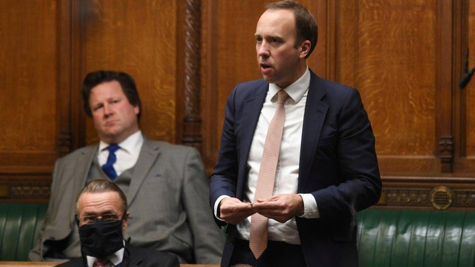 Matt Hancock in Parliament