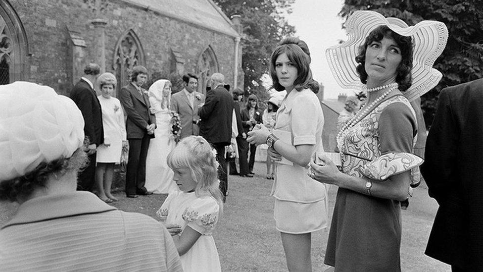 Wedding guests in Holsworthy, August 1972