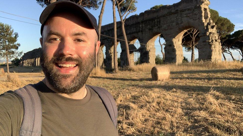 Peter White at the Parco Degli Acquedotti in Rome.