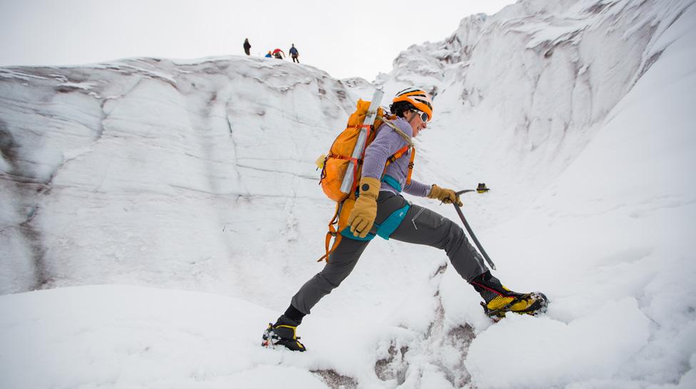 Juliana García on the Antisana volcano