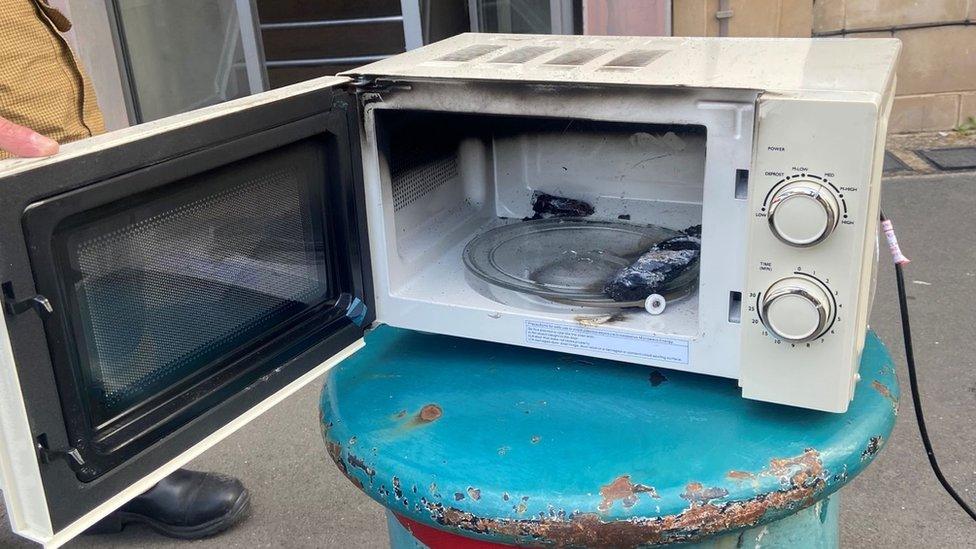 Microwave fire