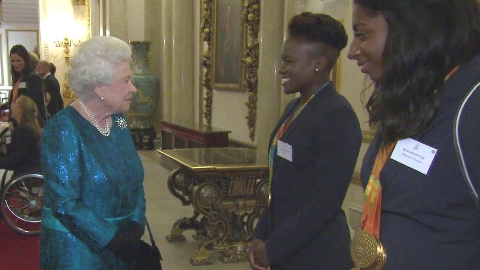 The Queen and Nicola Adams