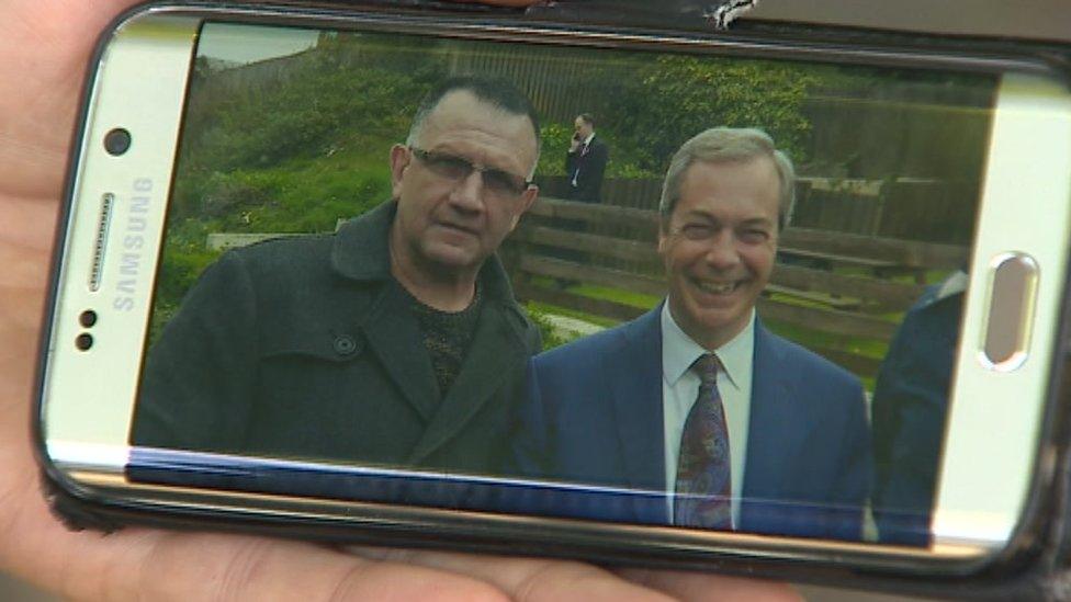 Mark Jones with Nigel Farage