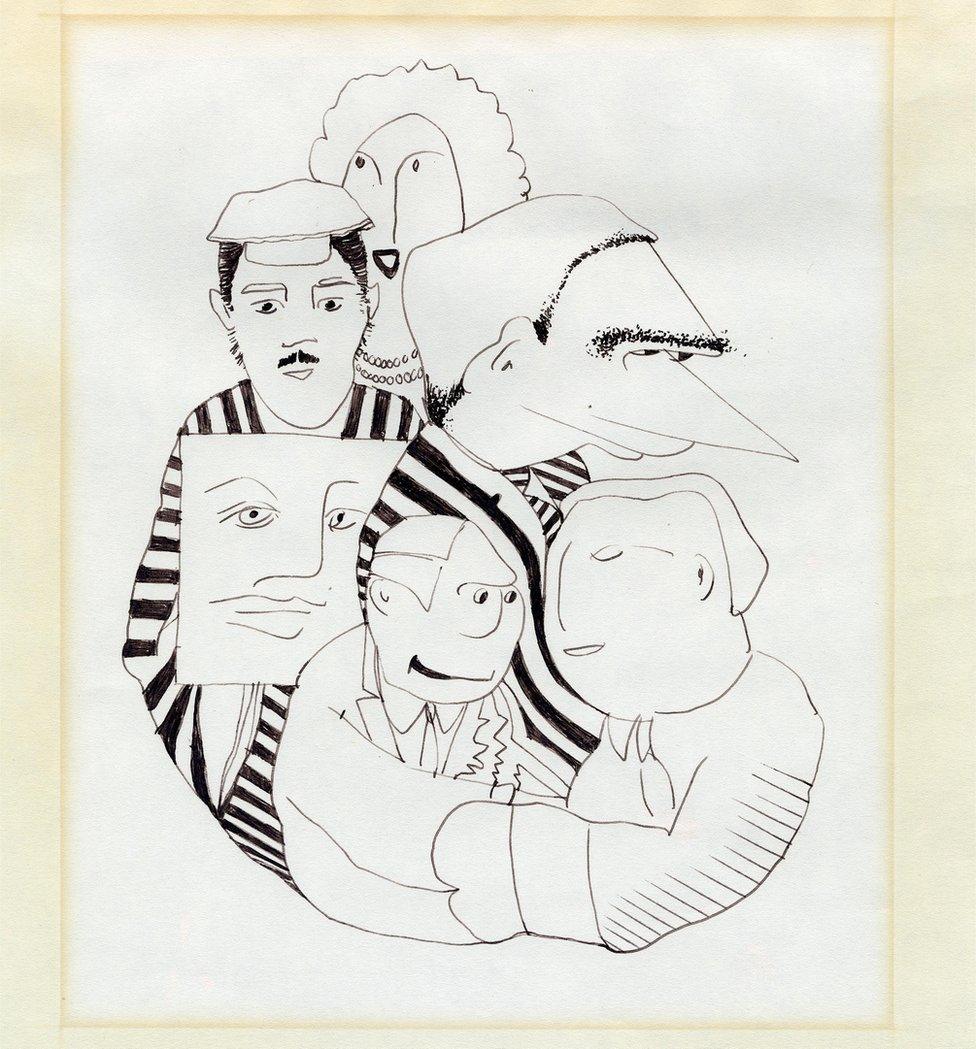 Drawing by Paul McCartney used for the Put It There single, 1990