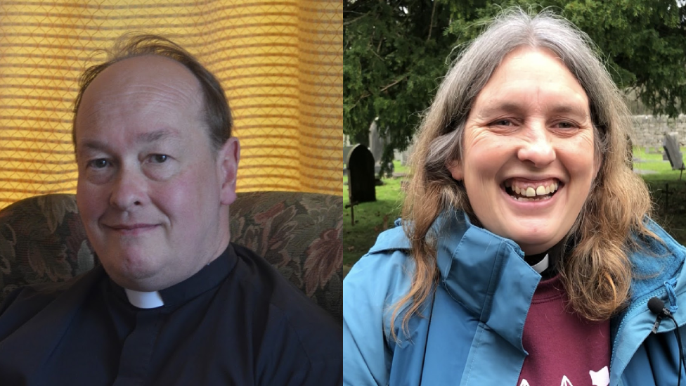 Reverend Kevin Ellis, vicar of Bro Eleth and Reverend Rebecca Sparey-Taylor