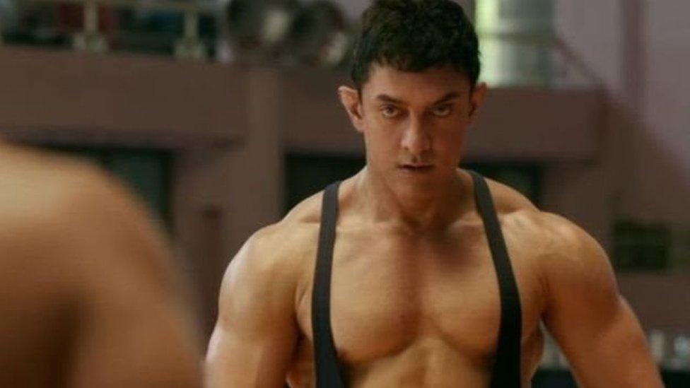 Scene from the film Dangal when he is younger