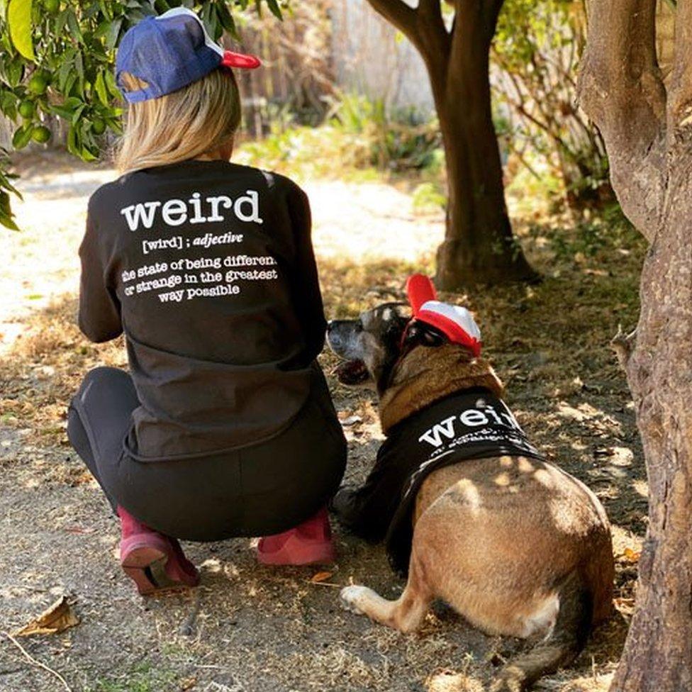 Chelsea Thomas and her dog like to match clothes