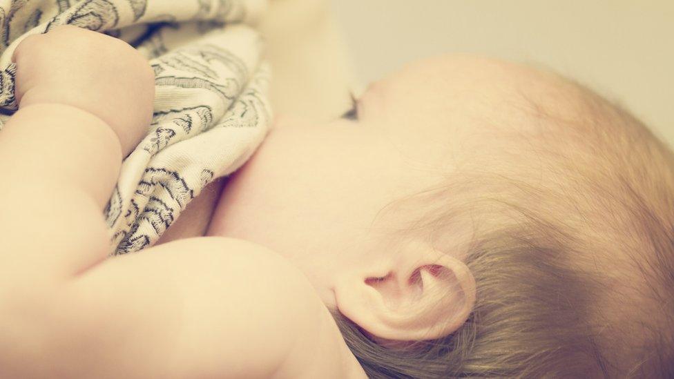 Baby breastfeeding