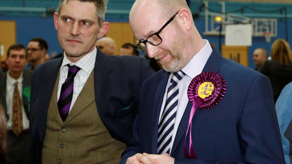 Paul Nuttall at the Stoke count