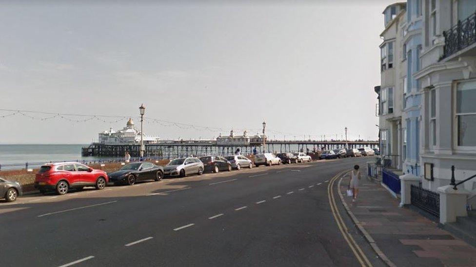 On street parking on Eastbourne seafront