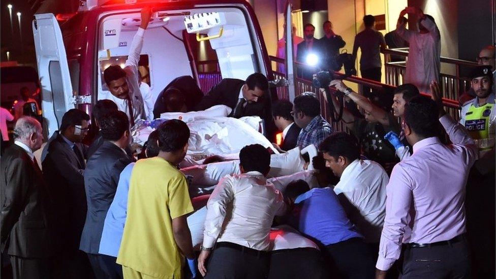 Eman Abdul Atti, a 36-year-old Egyptian woman considered as the world"s heaviest woman, arrives for treatment at Abu Dhabi"s Burjeel Hospital on May 4, 2017.