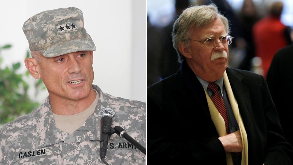 Lt Gen Robert Caslen (left) and John Bolton