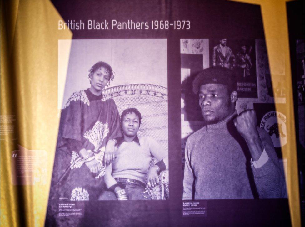 The exhibition includes the national story of the British Black Panthers