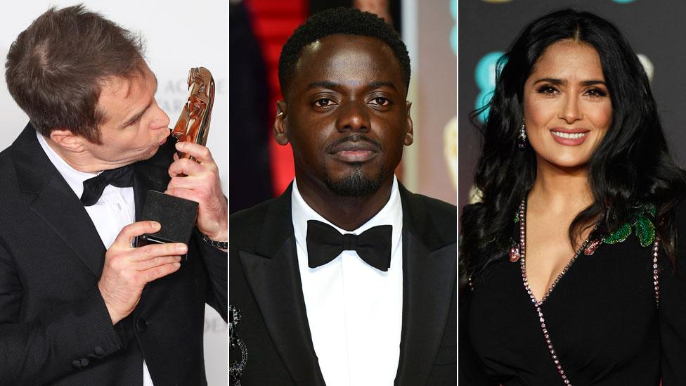 Sam Rockwell, Daniel Kaluuya and Salma Hayek