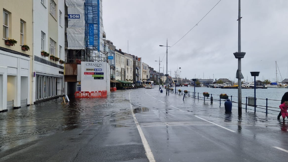 Flooding in St Peter Port, Guernsey