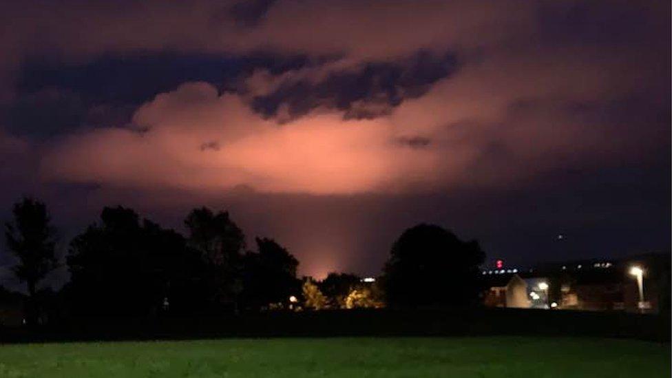 Shell ground flaring light pollution