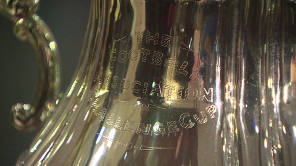 a replica trophy of the FA Cup can be viewed