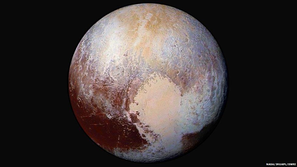 Pluto in false colour