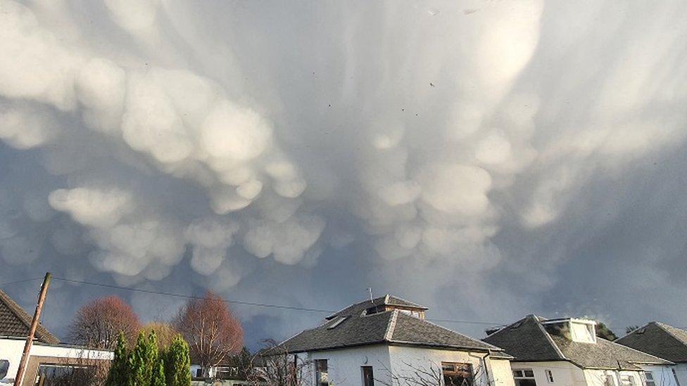 Mammatus clouds