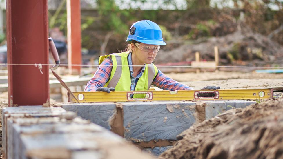 Young construction worker