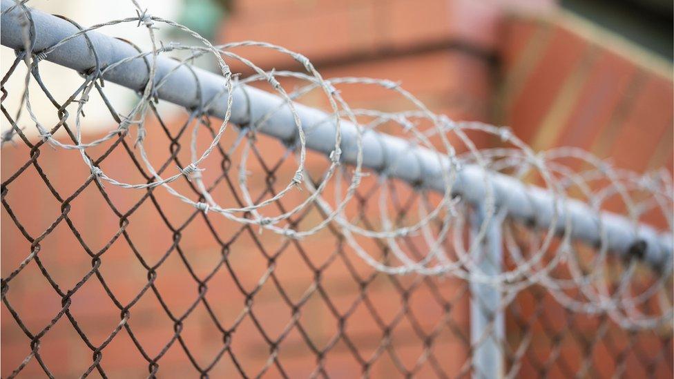 A chain link fence