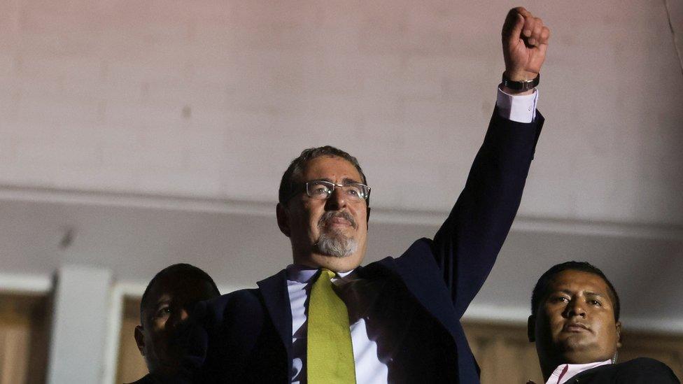 Guatemalan presidential candidate Bernardo Arevalo