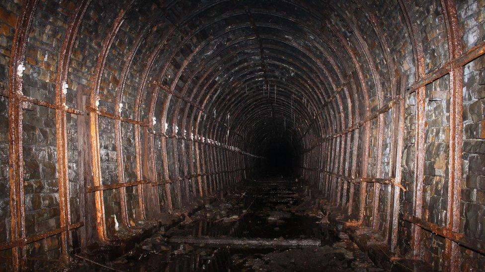 Inside the tunnel