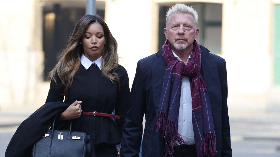 Boris Becker hand in hand with his partner Lilian de Carvalho Monteiro