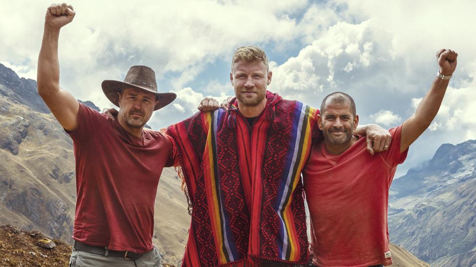 Paddy McGuinness, Andrew Flintoff and Chris Harris