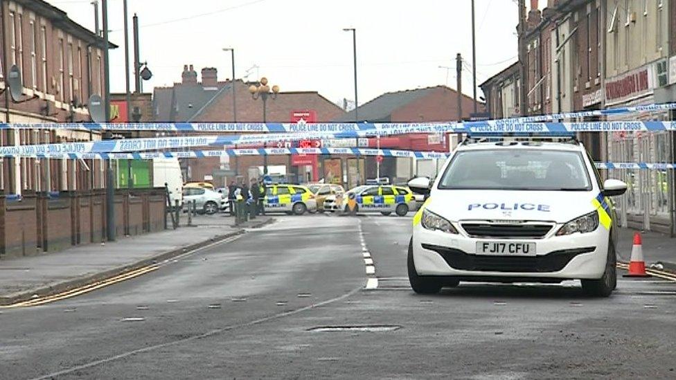 Parts of St Thomas Road have been cordoned off