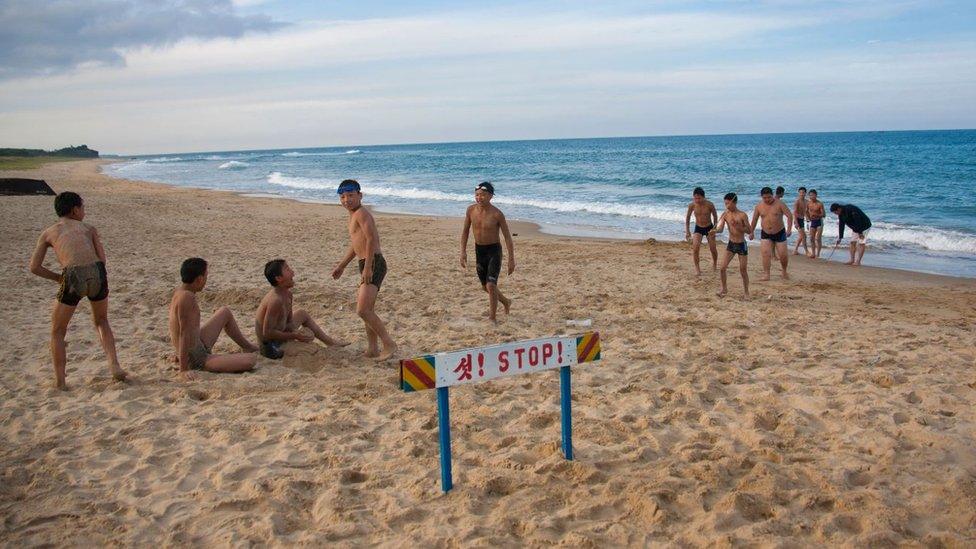 A North Korean beach