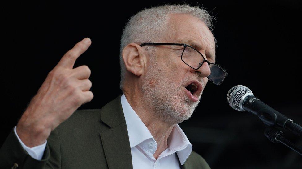 Jeremy Corbyn at Durham Miners' Gala