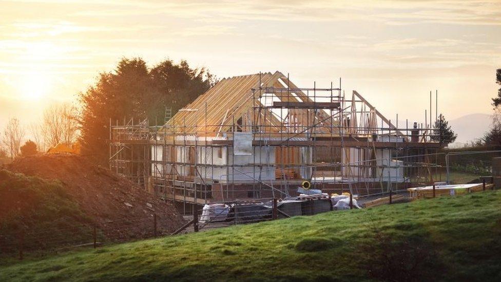 Building site of a house