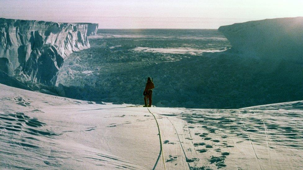 Peter Gibbs on the ice in 1980