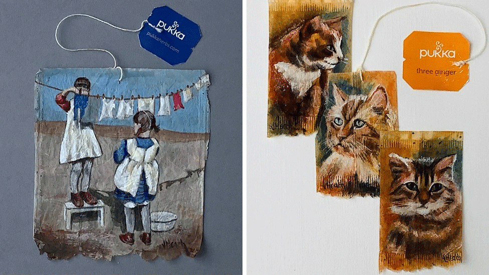 Wash Day and 3 Ginger Cats by Jan Heath