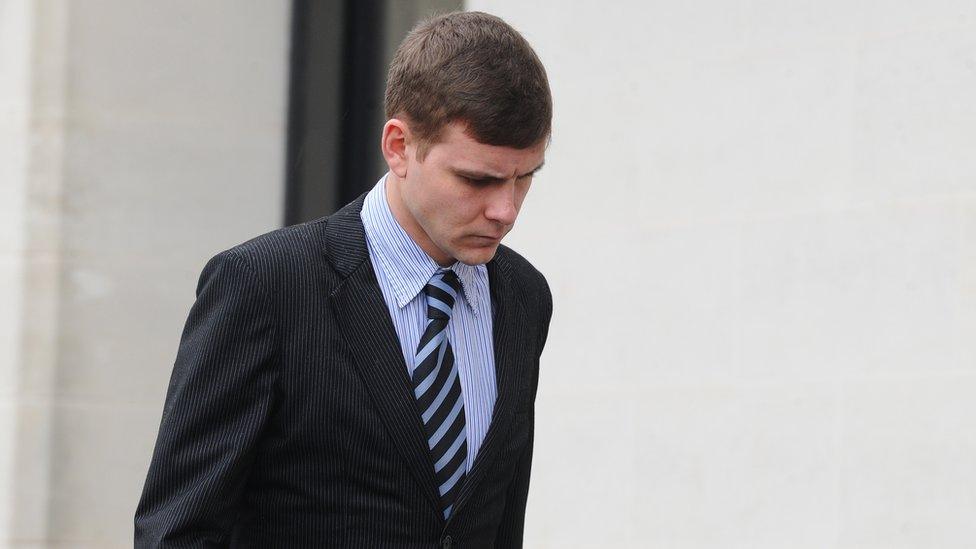 Geraint Jones arriving at Swansea Crown Court