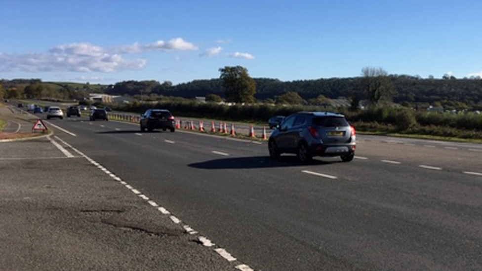 A40 crash scene