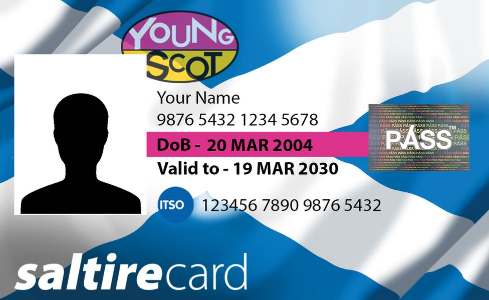 An example of a Young Scot card