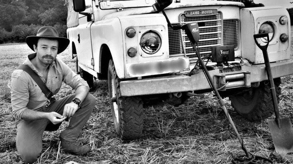 George Ridgway in a field