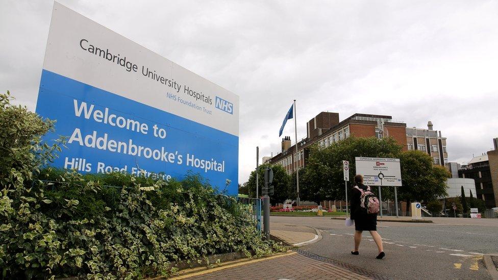 Addenbrooke's hospital sign