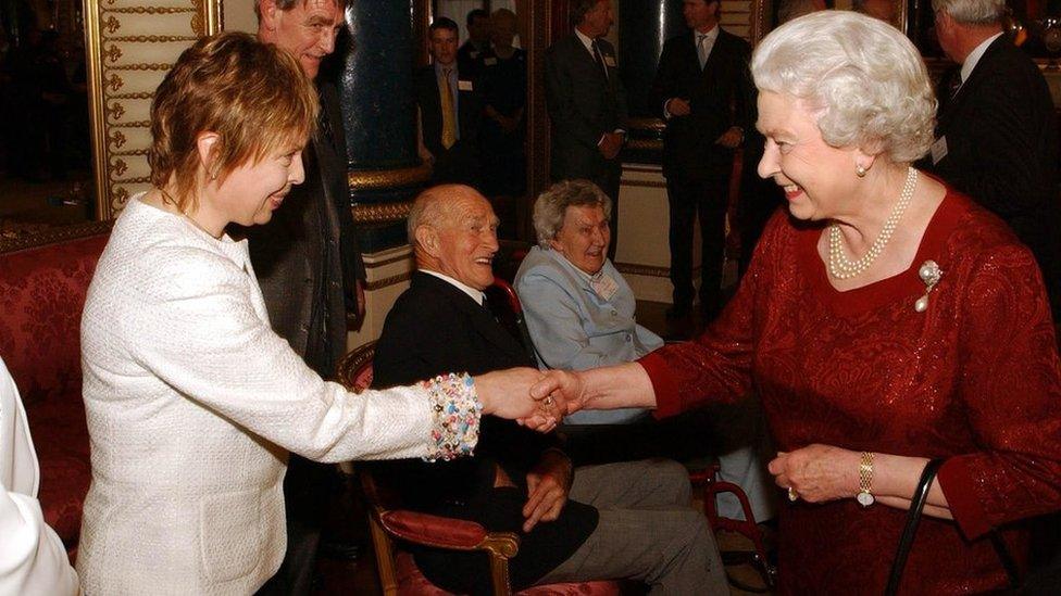 The Queen with Jayne Torvill