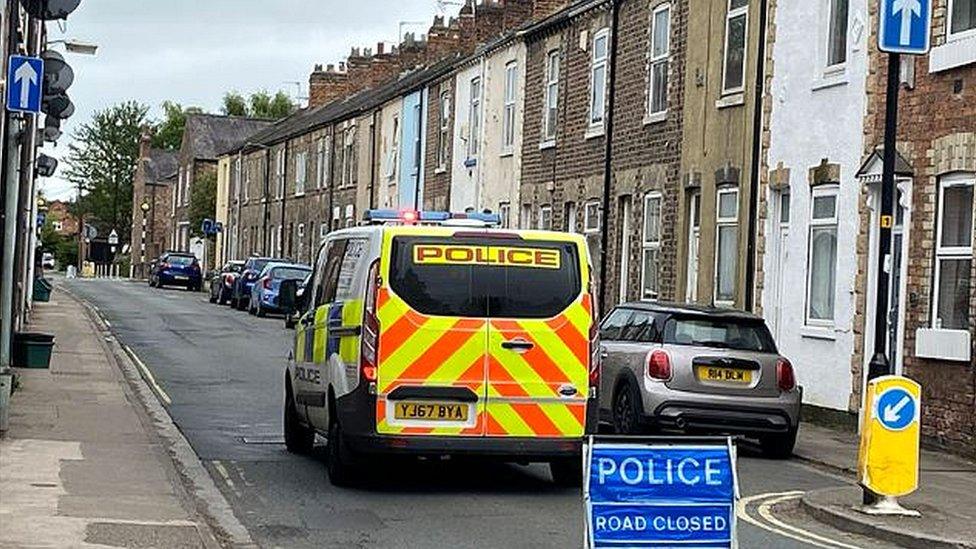 Police vehicle on Kingsland Terrace