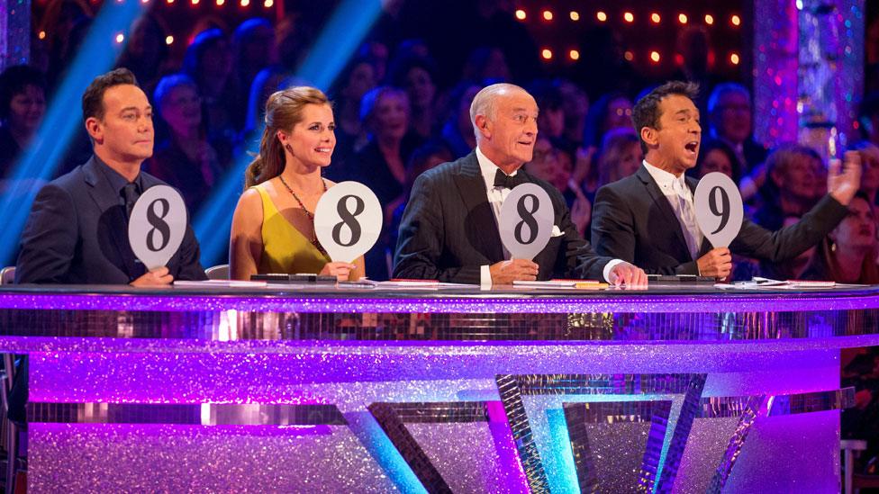 The judges on Strictly Come Dancing