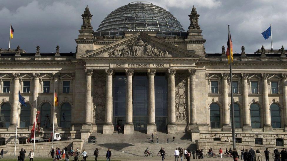 View of the Reichstag building which houses the Bundestag lower house of parliament in Berlin, 17 September 2013