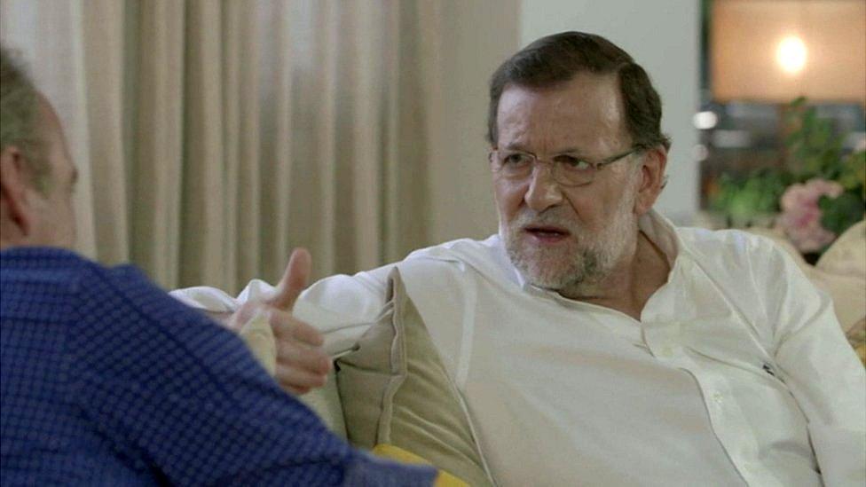 Mariono Rajoy speaks in Spanish talk show