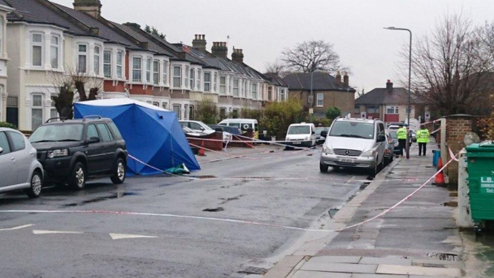 Crime scene on Norfolk Road, Seven Kings