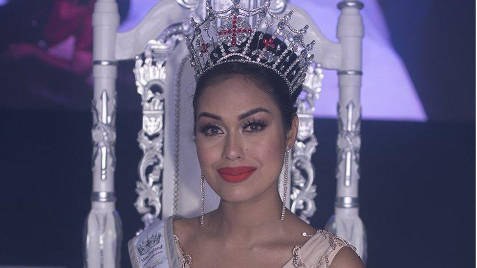 Bhasha with her crown and sash