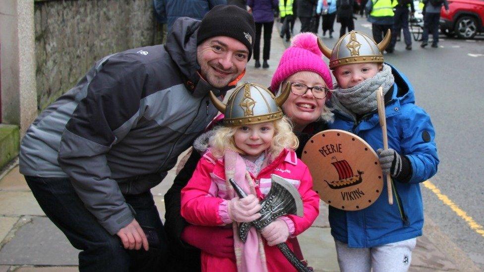 People watching Up Helly Aa